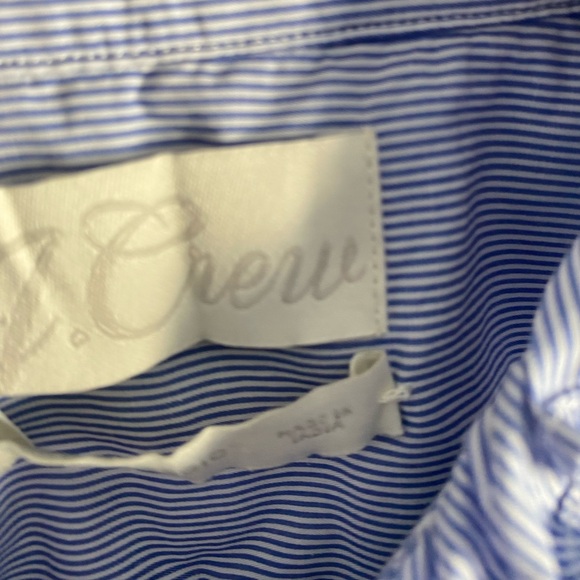 J. Crew Light Blue Ruffled Button-Up Shirt - Picture 3 of 4